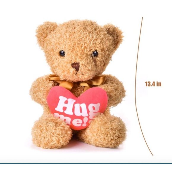 Fun Little Toys Valentine's Day Teddy Bear w/ Hug Me Heart NEW - Picture 2 of 2